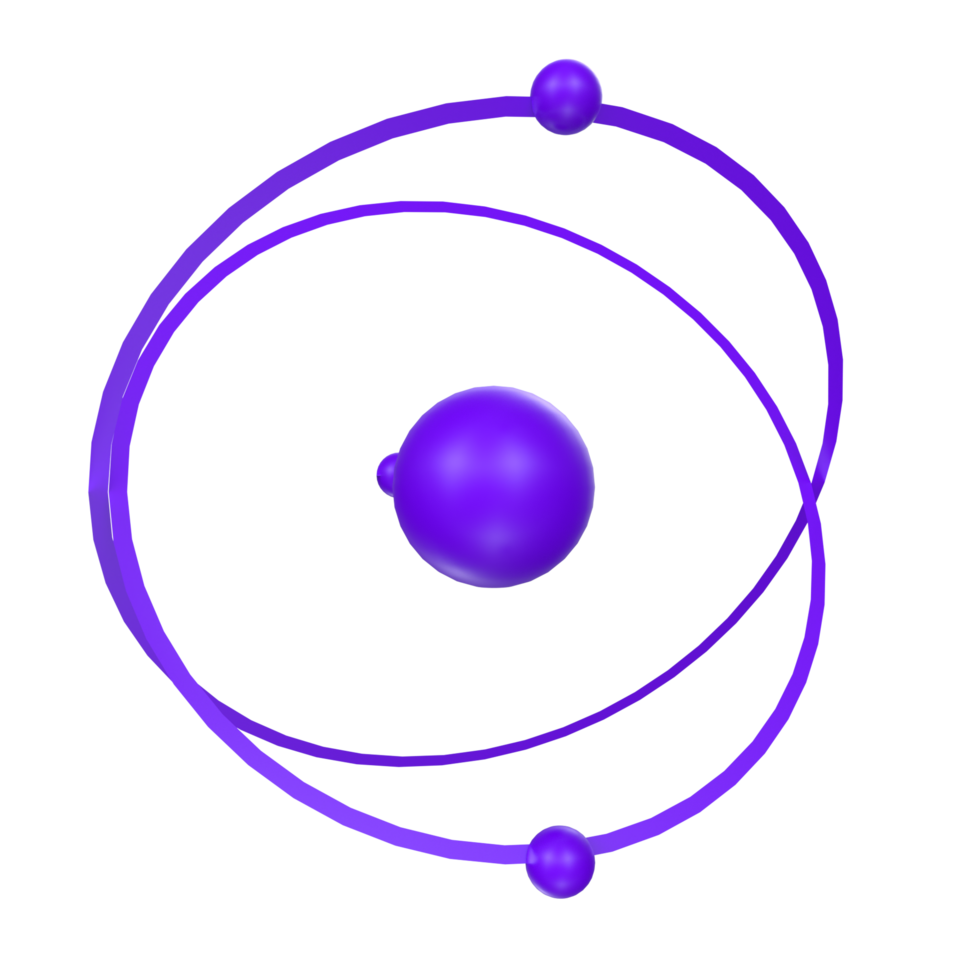 Atom isolated on transparent png