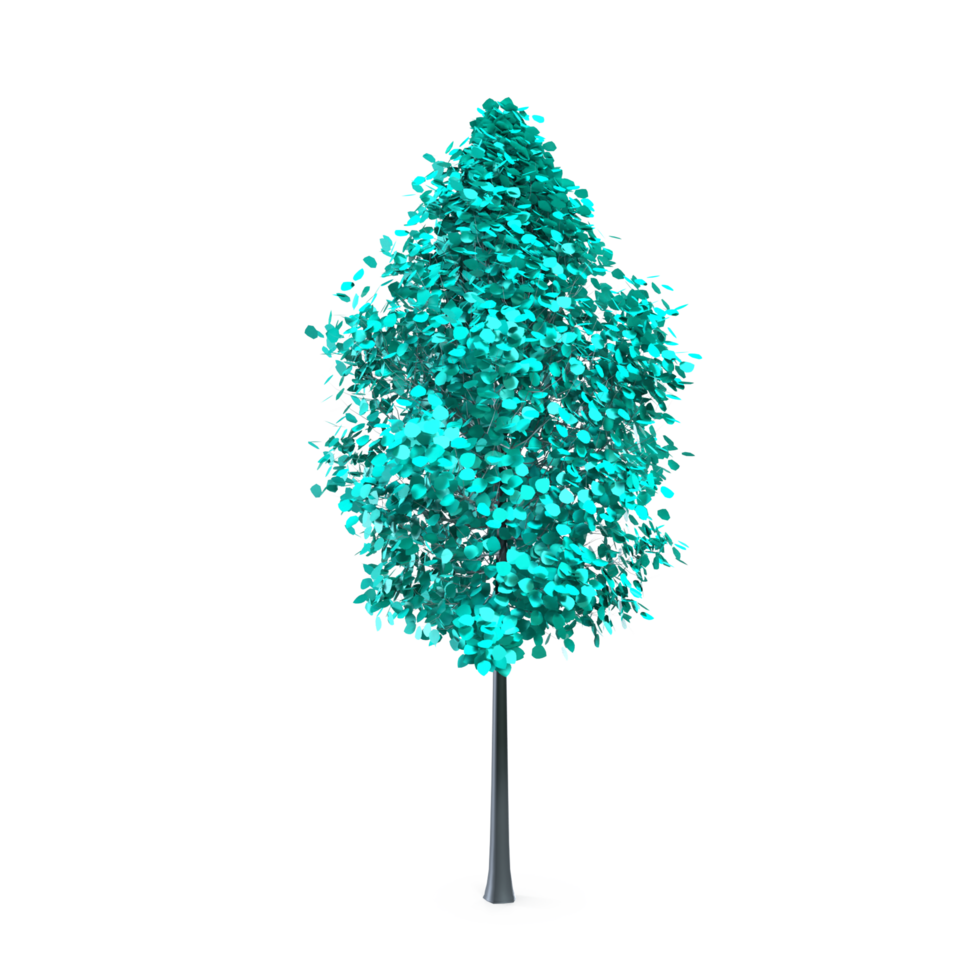 Colorful tree isolated on transparent png