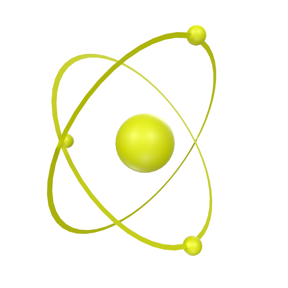 Atom isolated on transparent png