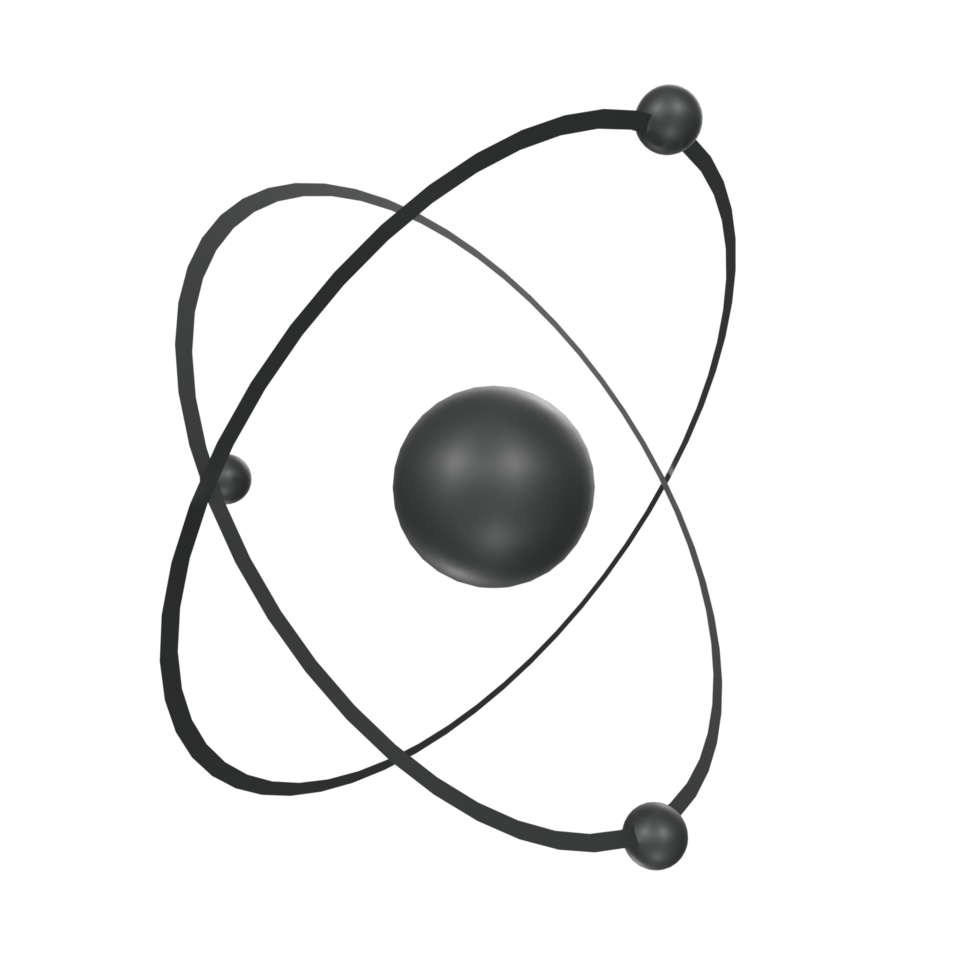 Atom isolated on transparent png