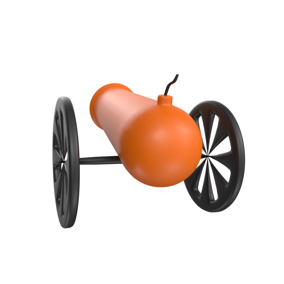 Cannon isolated on transparent png