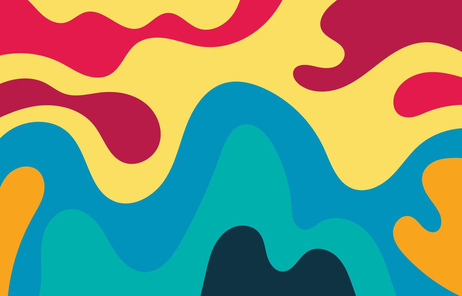 Colorful Groovy background design concept vector