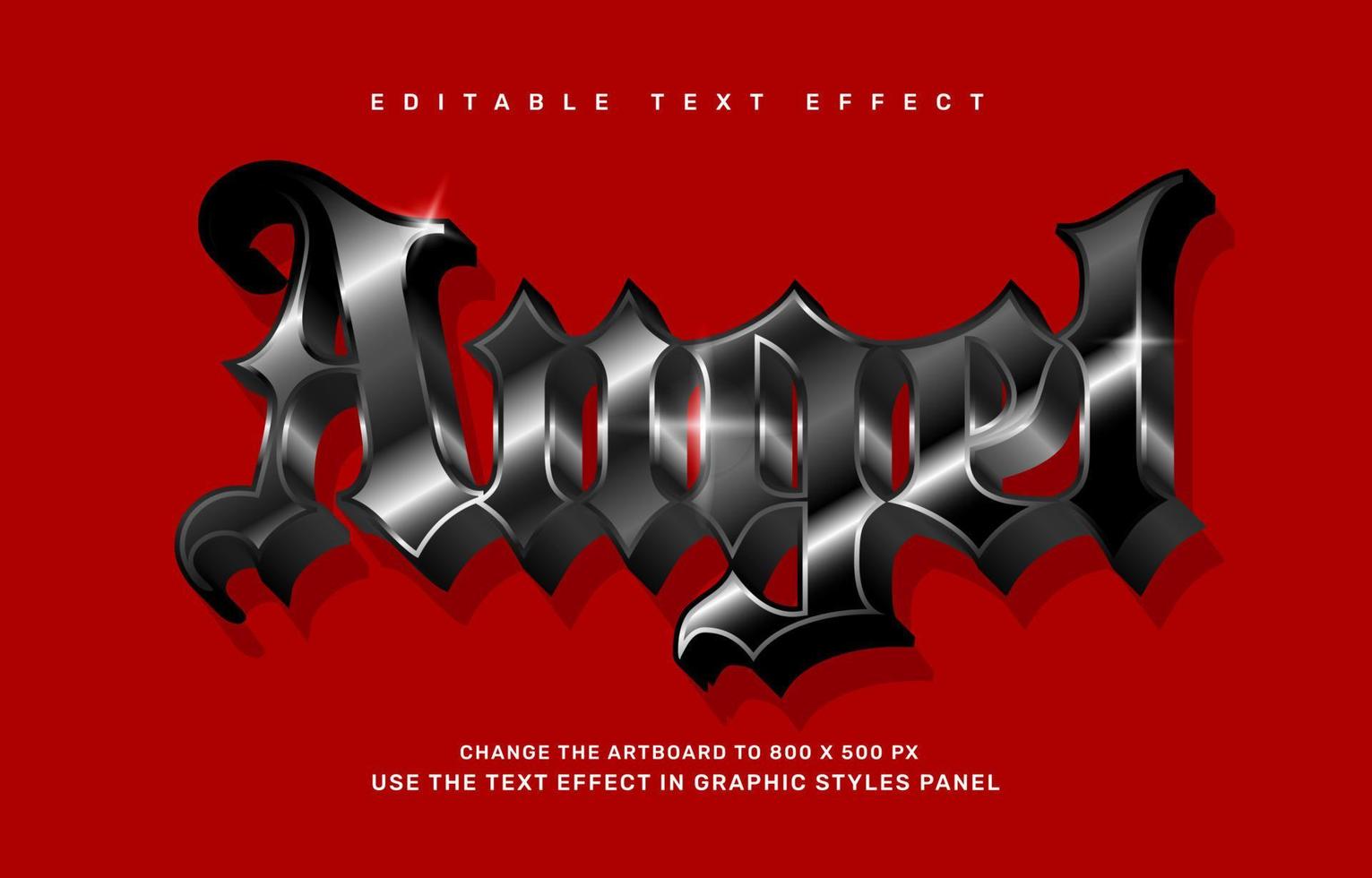 Dark Angel editable text effect template vector