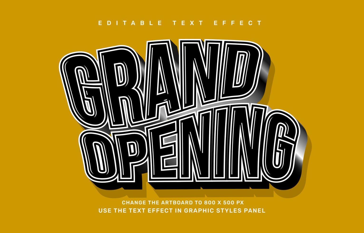 Grand opening editable text effect template vector