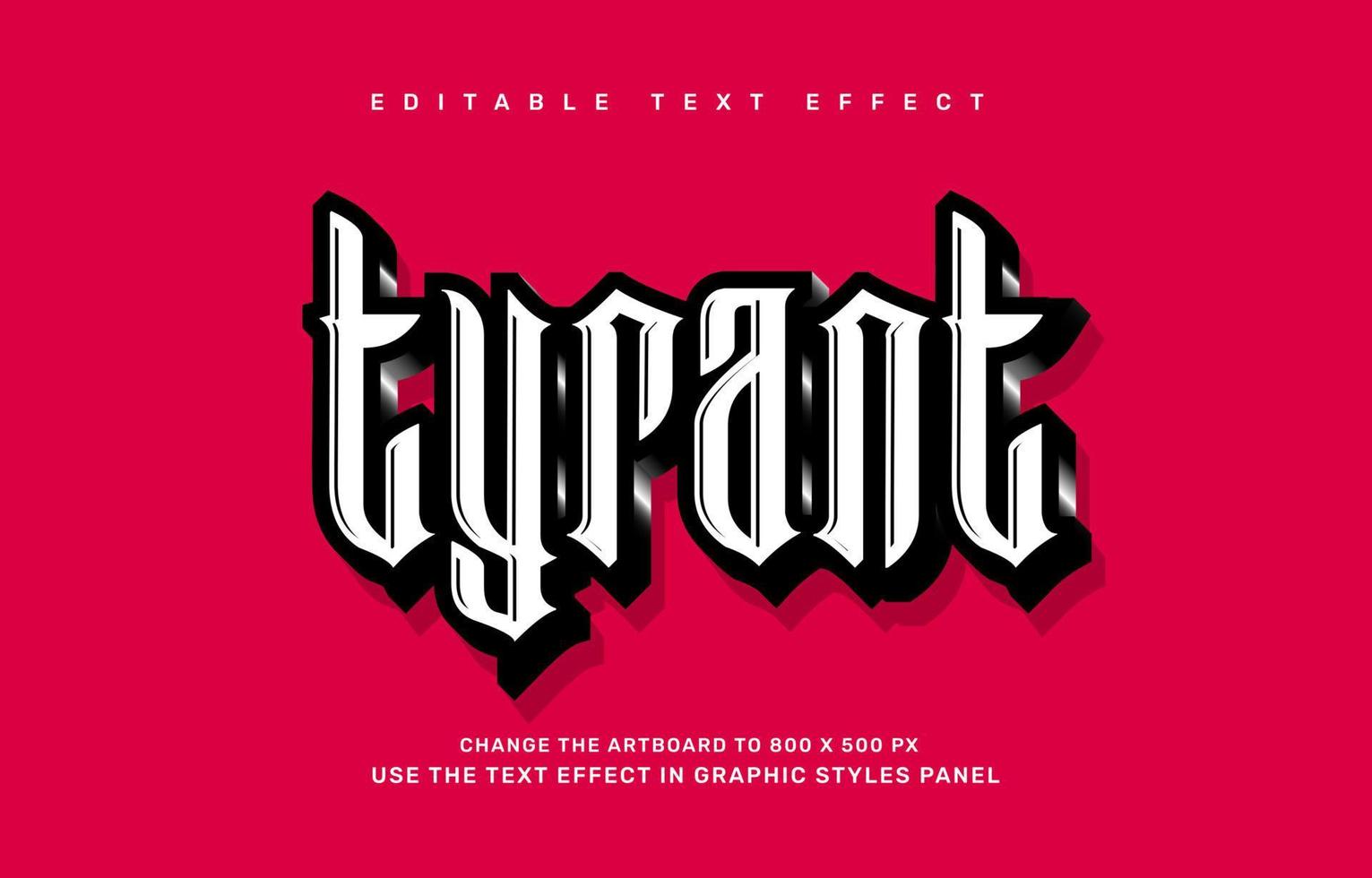 Tyrant editable text effect template vector