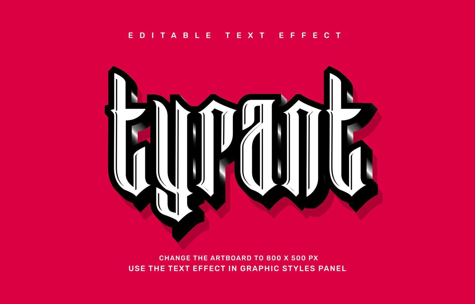 Tyrant editable text effect template vector