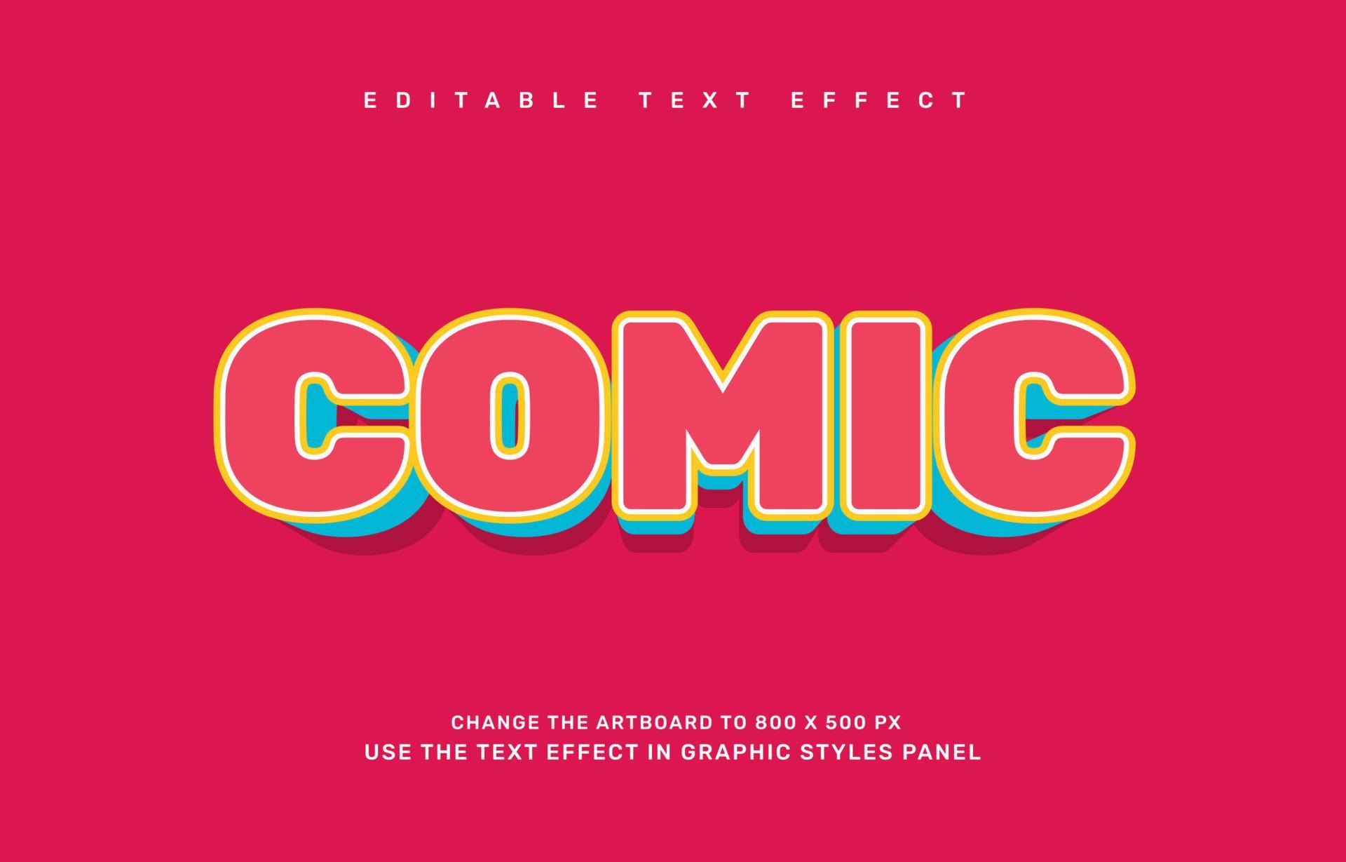 Comic editable text effect template 21282582 Vector Art at Vecteezy