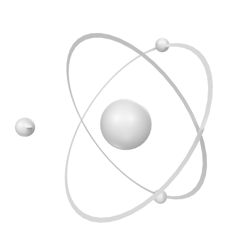 Atom isolated on transparent png