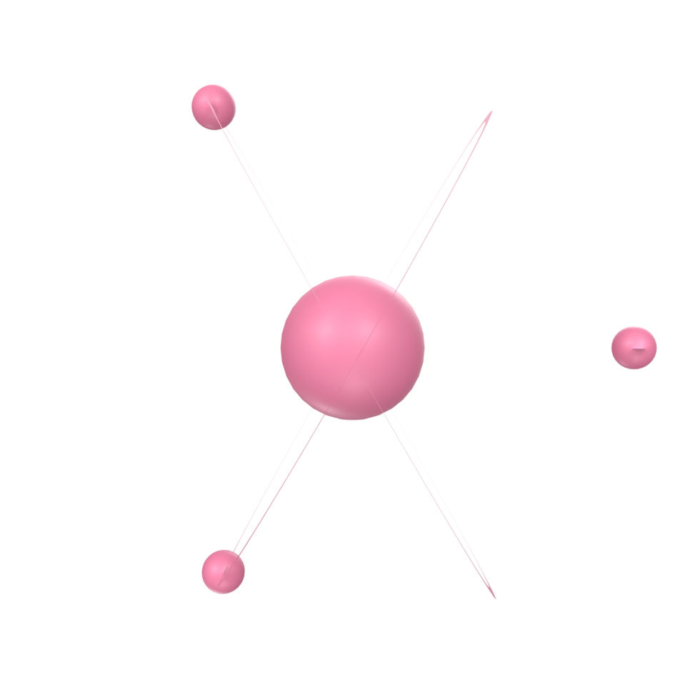 Atom isolated on transparent png