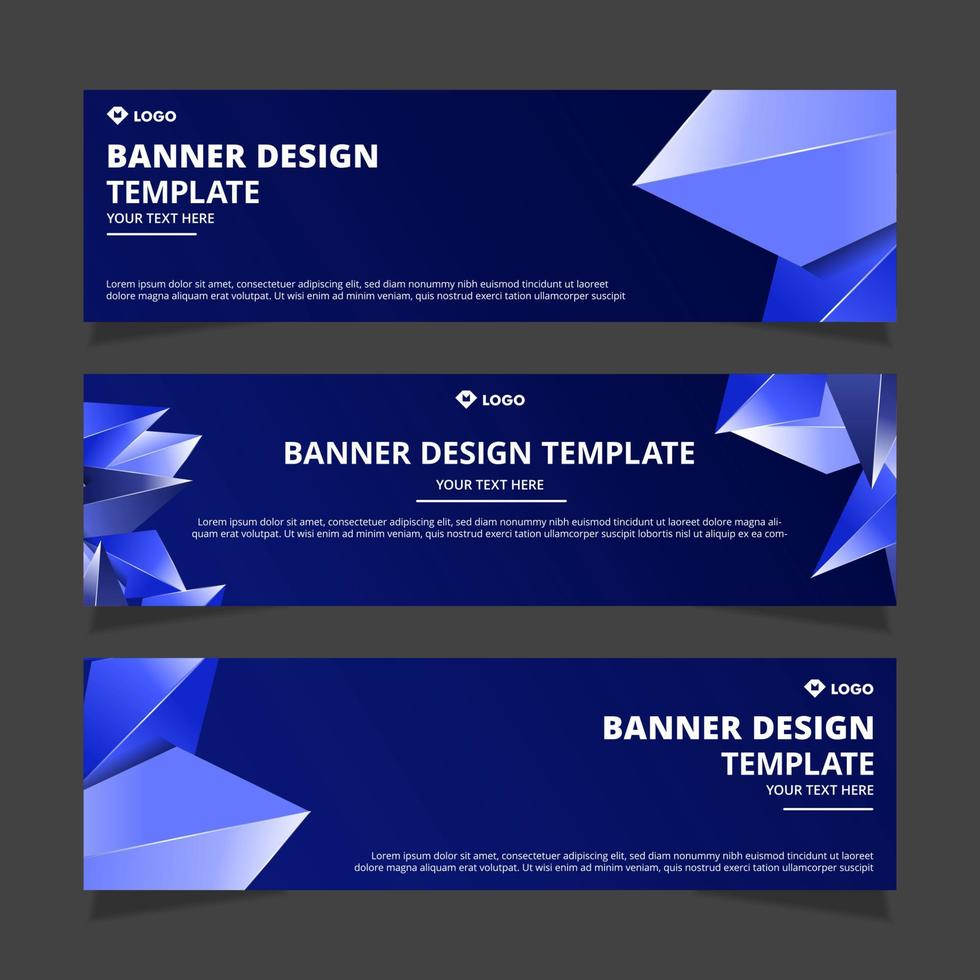 Set of modern abstract vector banners design. Template ready for use in web or print design.