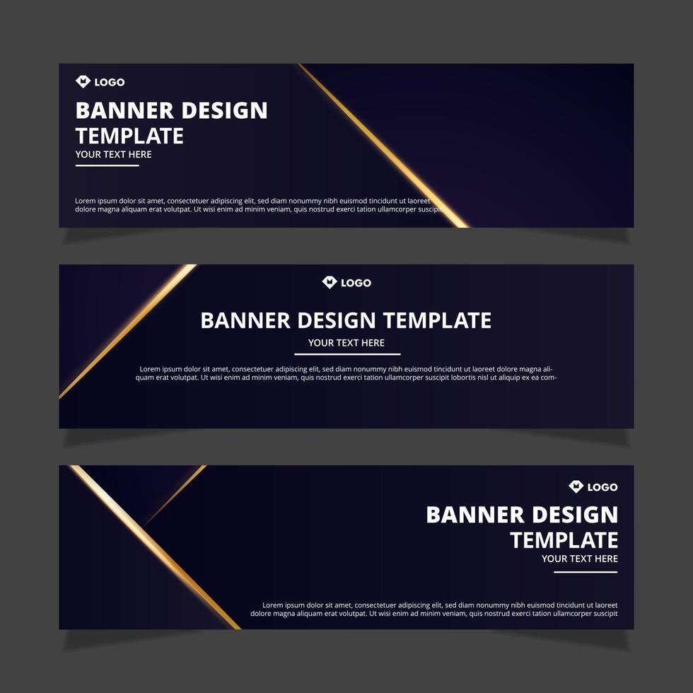 Set of modern abstract vector banners design. Template ready for use in web or print design.