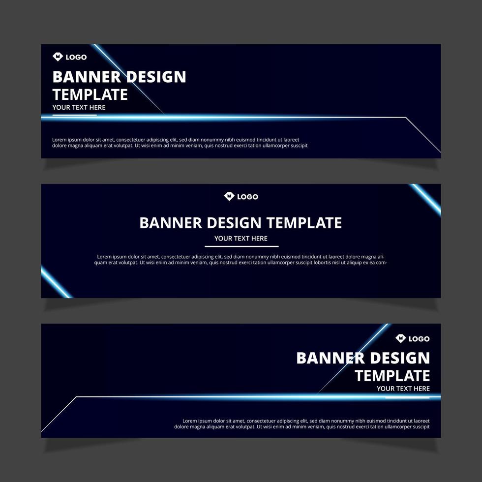 Set of modern abstract vector banners design. Template ready for use in web or print design.
