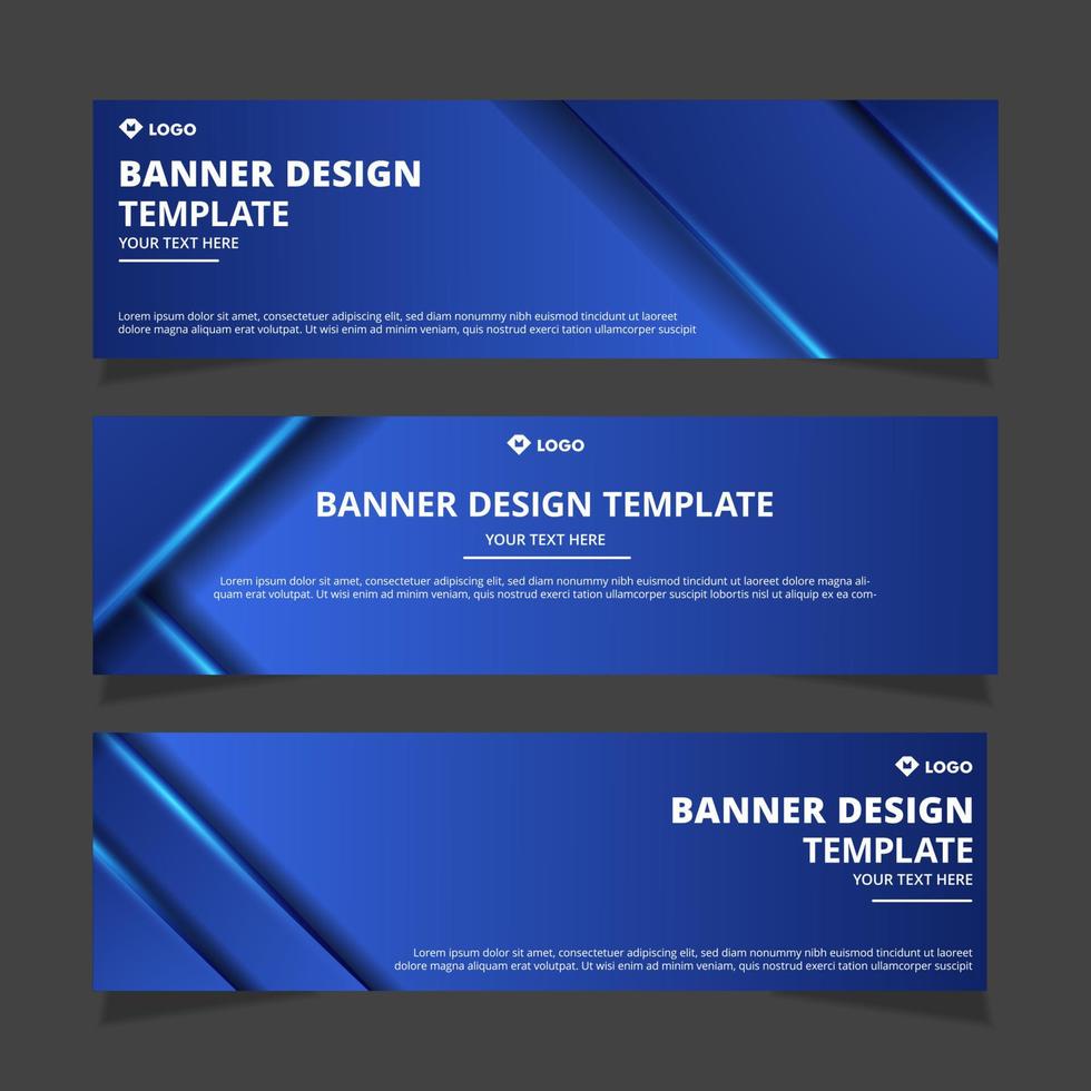 Set of creative modern abstract vector business banners design. Template ready for use in web or print design.