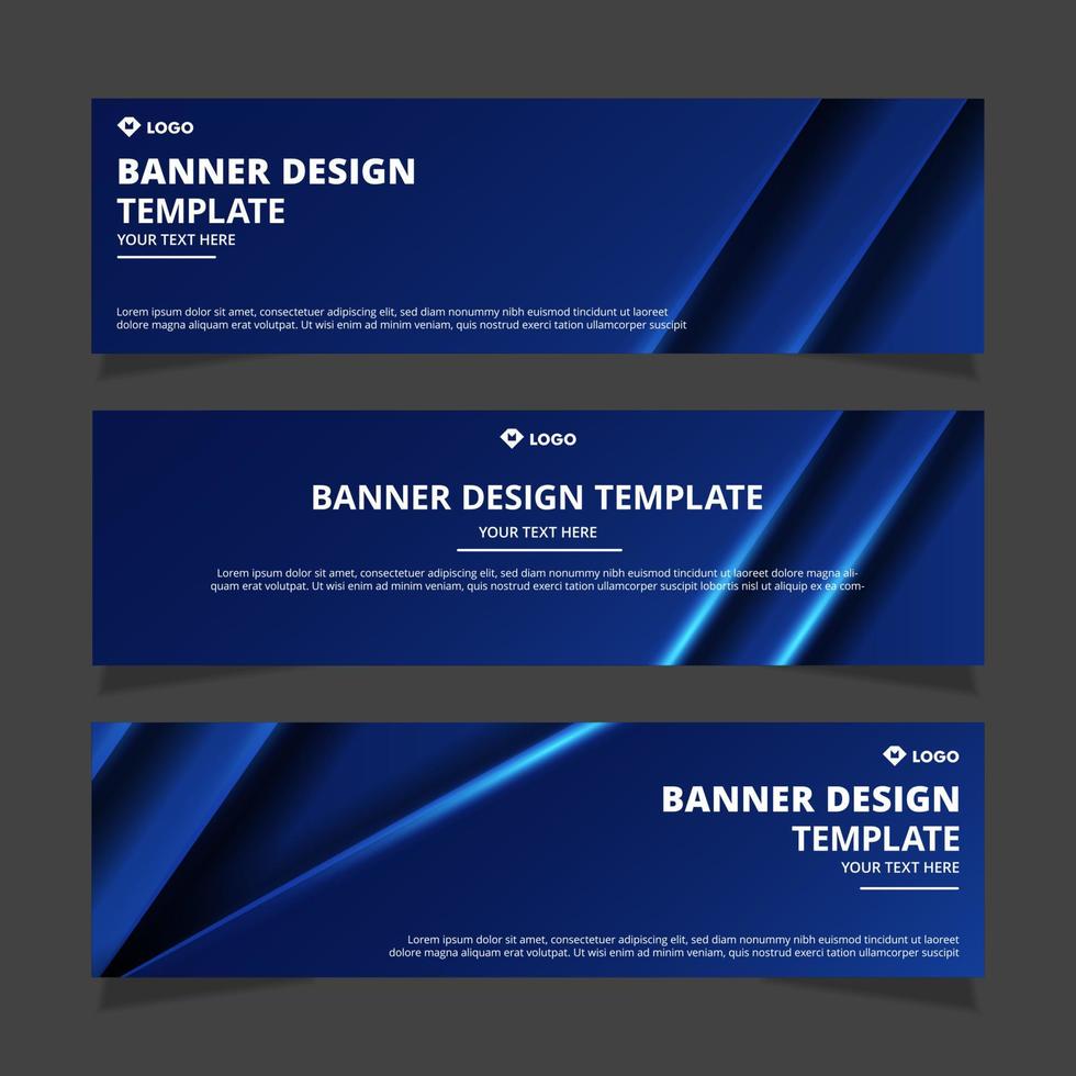 Set of creative modern abstract vector business banners design. Template ready for use in web or print design.