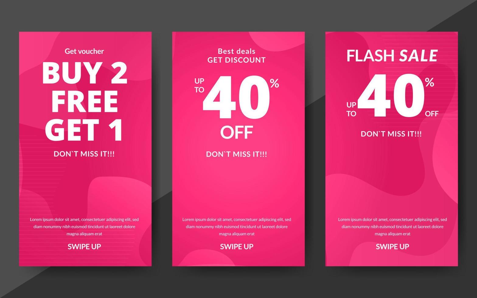 Flash sale discount banner template promotion, end of season special offer banner, template design for media promotions and social media promo, vector illustration.