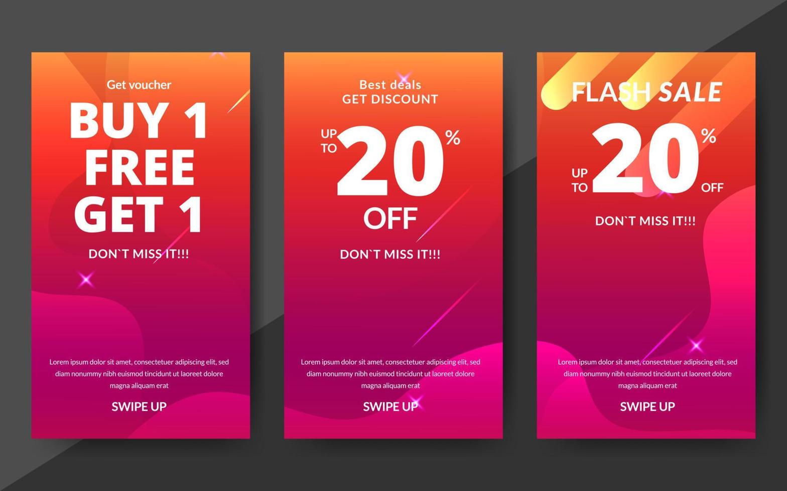 Flash sale discount banner template promotion, end of season special offer banner, template design for media promotions and social media promo, vector illustration.