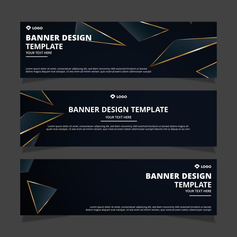 Set of modern abstract vector banners design. Template ready for use in web or print design.