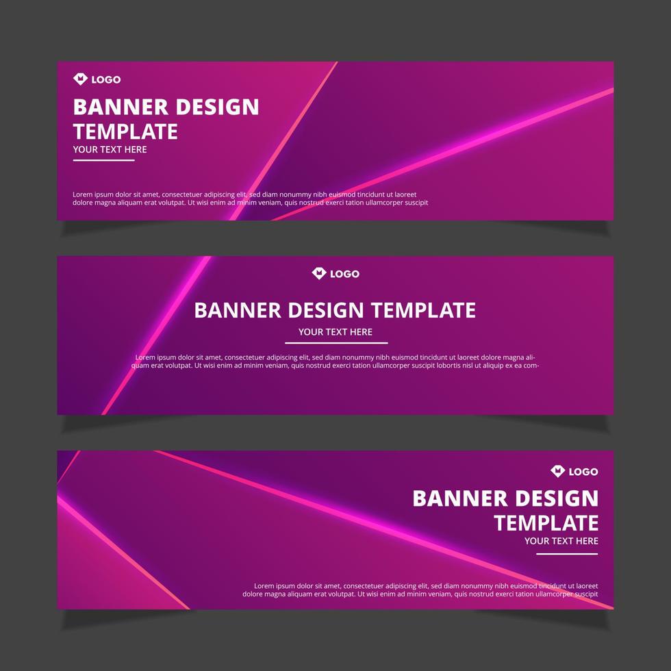 Set of modern abstract vector banners design. Template ready for use in web or print design.
