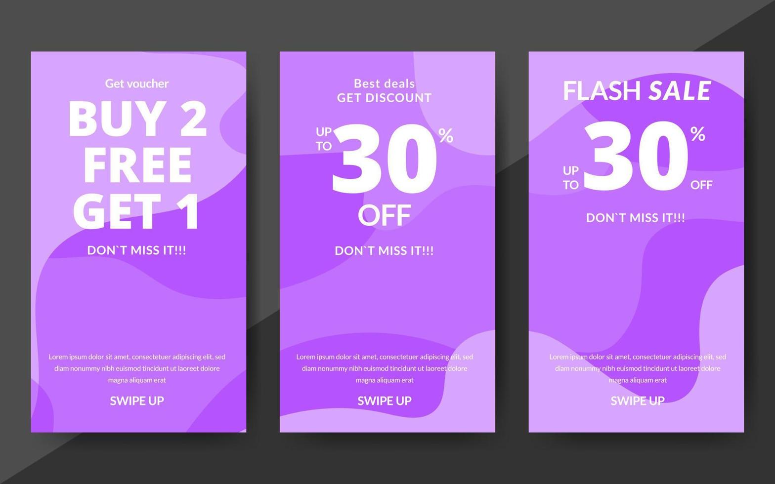 Flash sale discount banner template promotion, end of season special offer banner, template design for media promotions and social media promo, vector illustration.