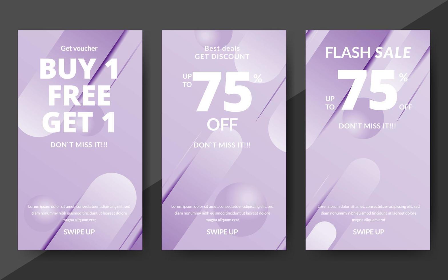 Flash sale discount banner template promotion, end of season special offer banner, template design for media promotions and social media promo, vector illustration.