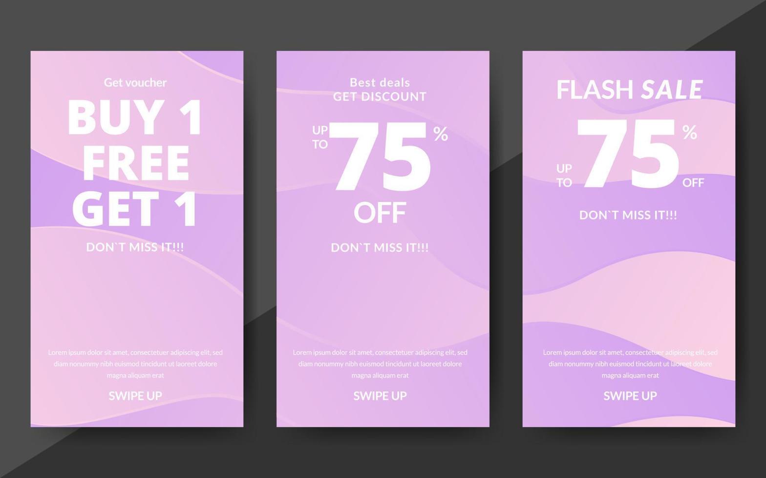 Flash sale discount banner template promotion, end of season special offer banner, template design for media promotions and social media promo, vector illustration.