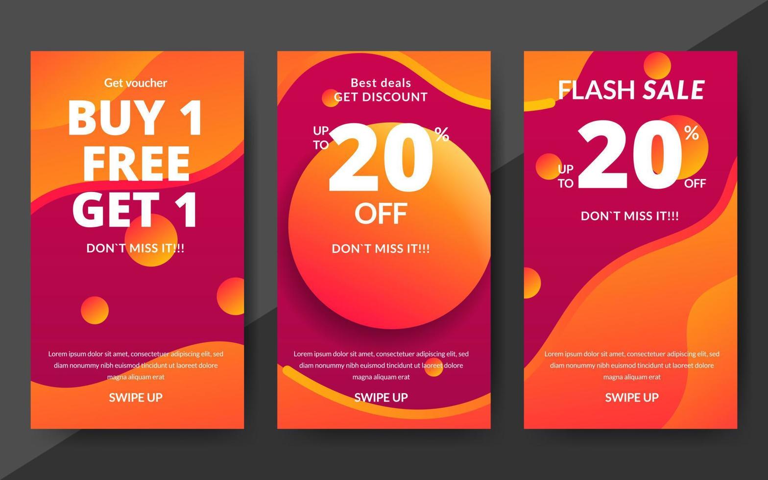 Flash sale discount banner template promotion, end of season special offer banner, template design for media promotions and social media promo, vector illustration.