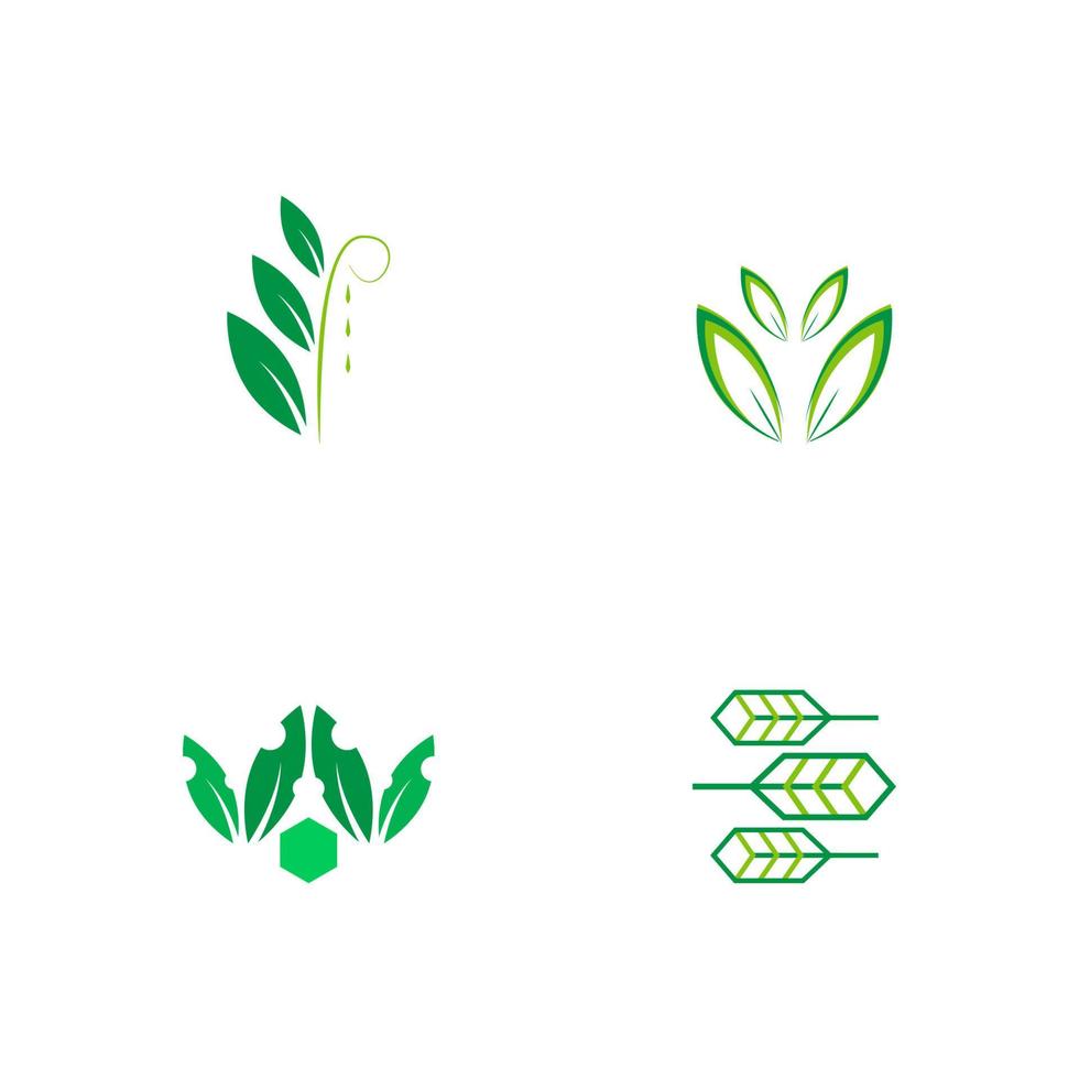 plano emblema logo diseño para agricultura con el concepto de verde hojas vector. verde naturaleza logo usado para agrícola sistemas, agricultores, y plantación productos logo modelo. vector
