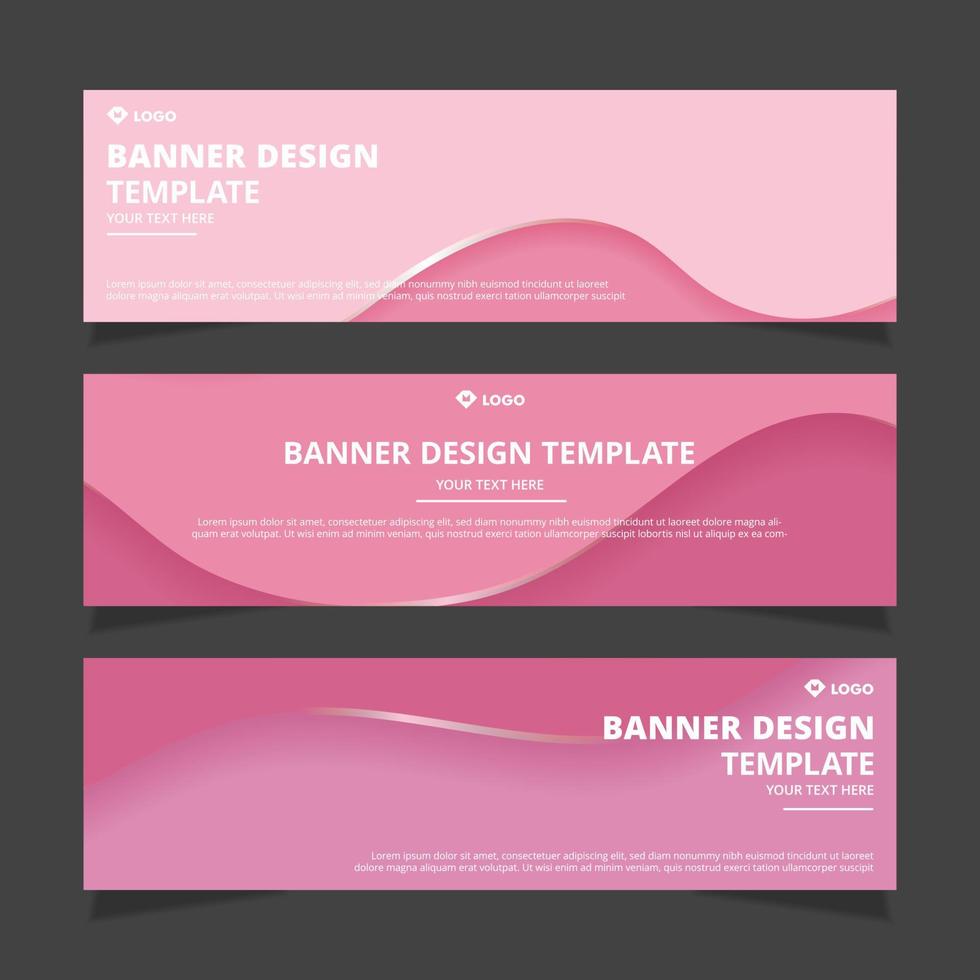 Set of modern abstract vector banners design. Template ready for use in web or print design.