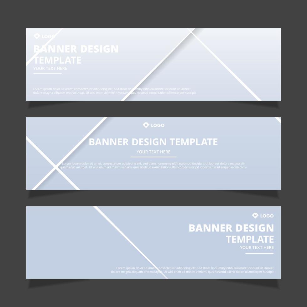 Set of modern abstract vector banners design. Template ready for use in web or print design.