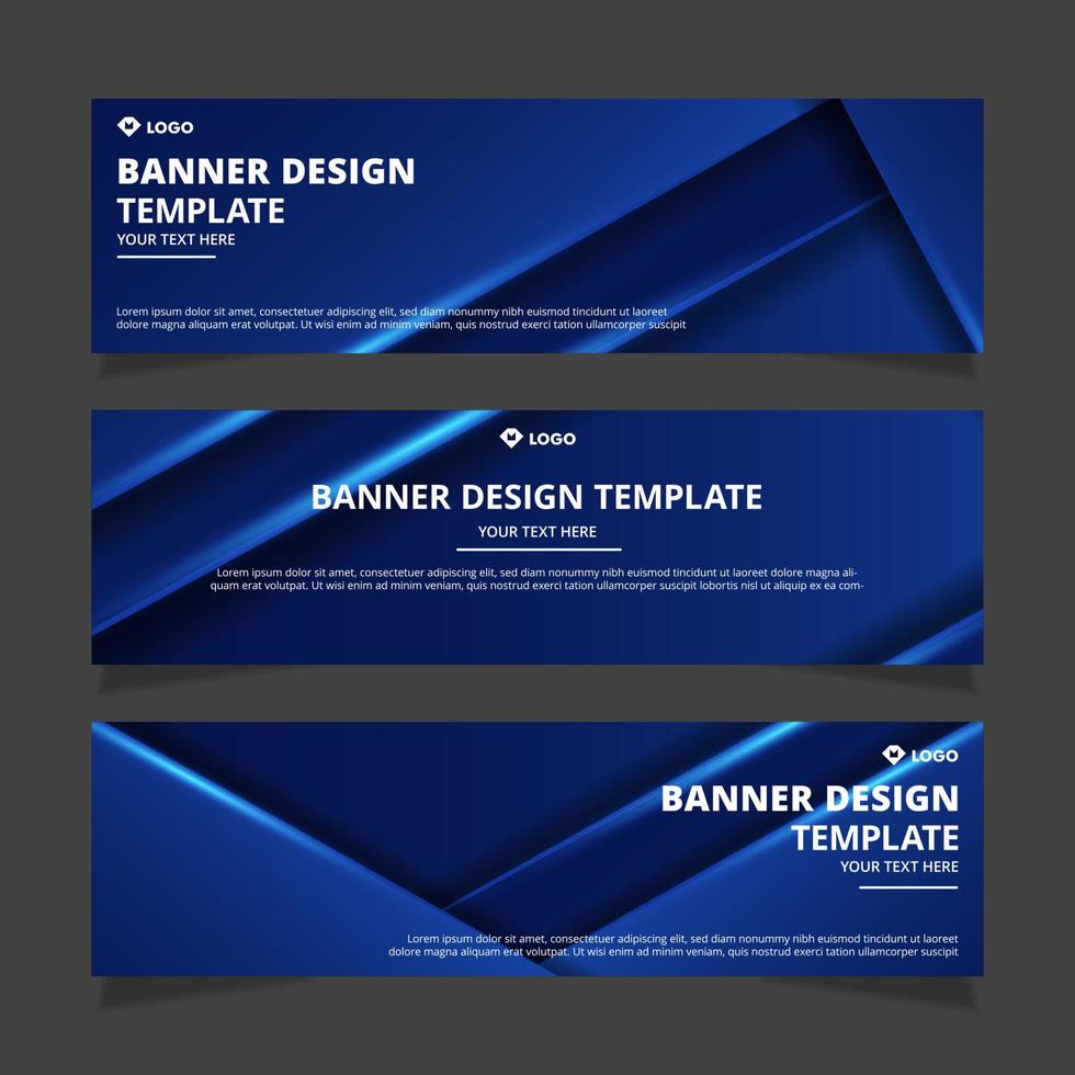 Set of creative modern abstract vector business banners design. Template ready for use in web or print design.