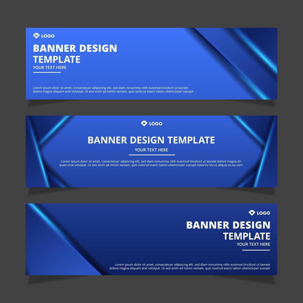 Set of creative modern abstract vector business banners design. Template ready for use in web or print design.