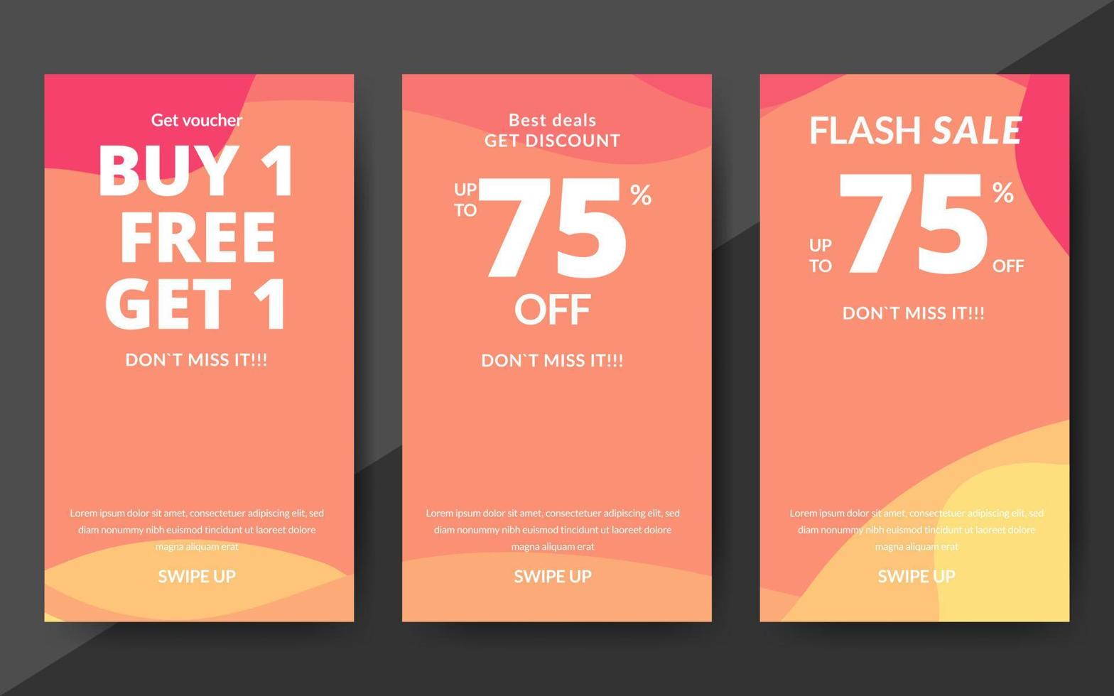 Flash sale discount banner template promotion, end of season special offer banner, template design for media promotions and social media promo, vector illustration.