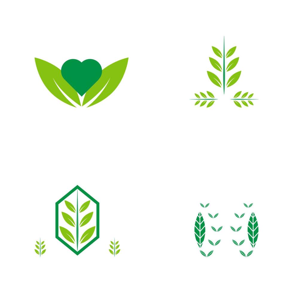 plano emblema logo diseño para agricultura con el concepto de verde hojas vector. verde naturaleza logo usado para agrícola sistemas, agricultores, y plantación productos logo modelo. vector