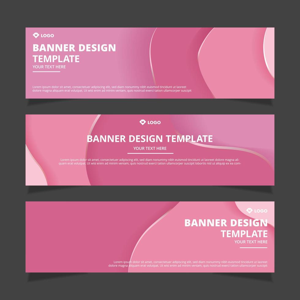 Set of modern abstract vector banners design. Template ready for use in web or print design.