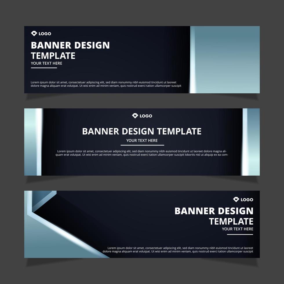 Set of modern abstract vector banners design. Template ready for use in web or print design.