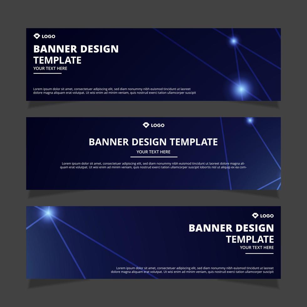 Set of modern abstract vector banners design. Template ready for use in web or print design.