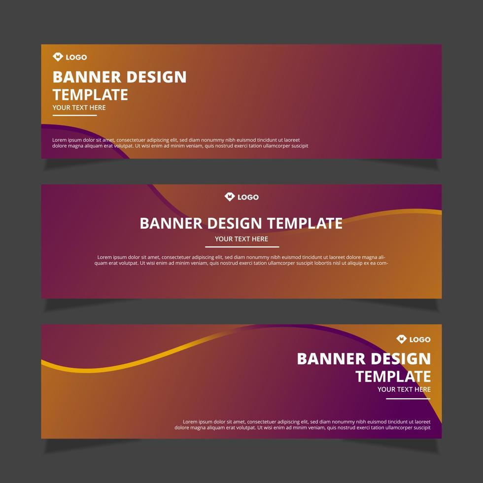 Set of modern abstract vector banners design. Template ready for use in web or print design.