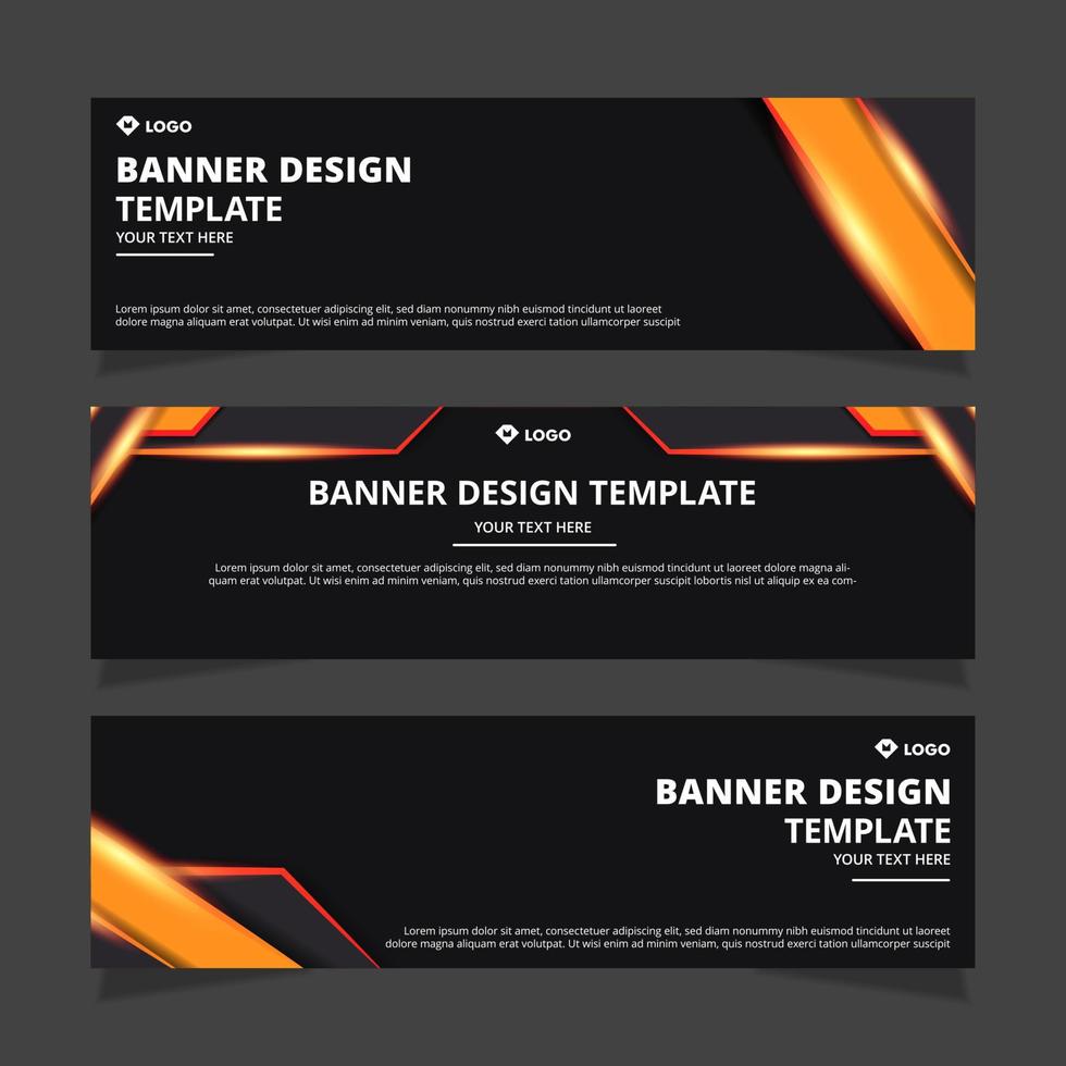 abstract banner design template vector