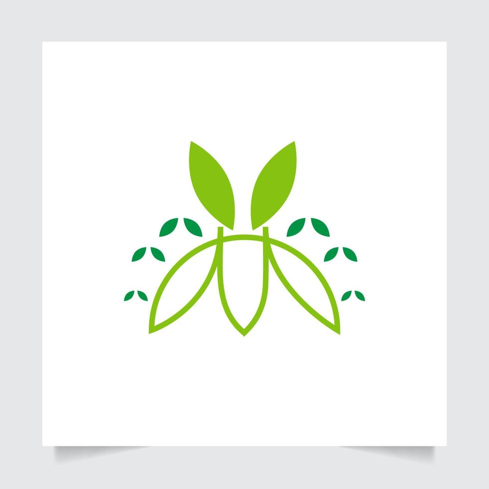 Webflat emblem logo design for Agriculture with the concept of green leaves vector. Green nature logo used for agricultural systems, farmers, and plantation products. logo template. vector