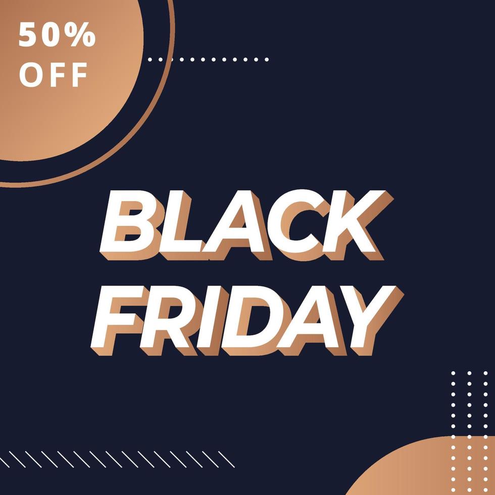 minimalist black friday sale banner discount vector