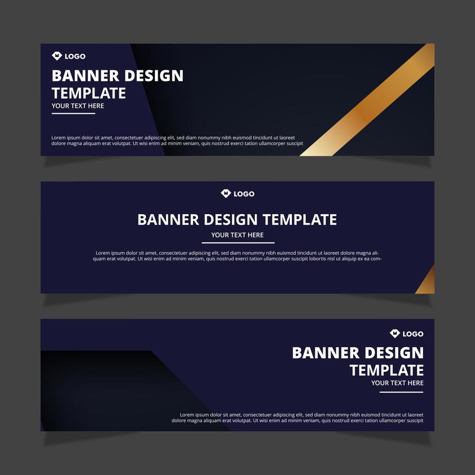 Set of modern abstract vector banners design. Template ready for use in web or print design.