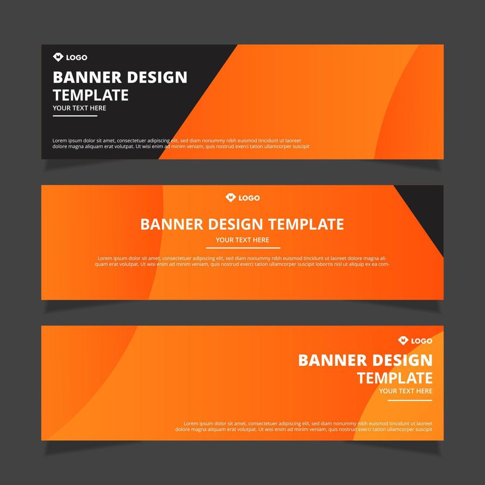 Set of modern abstract vector banners design. Template ready for use in web or print design.