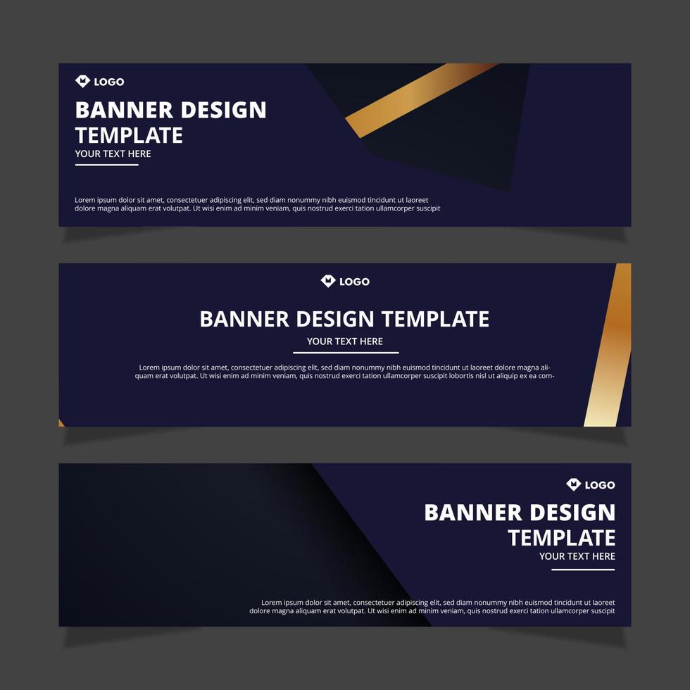 Set of modern abstract vector banners design. Template ready for use in web or print design.