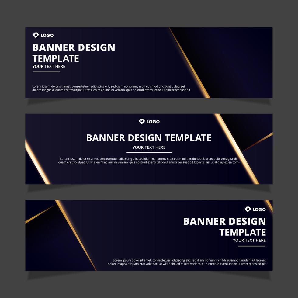 Set of modern abstract vector banners design. Template ready for use in web or print design.