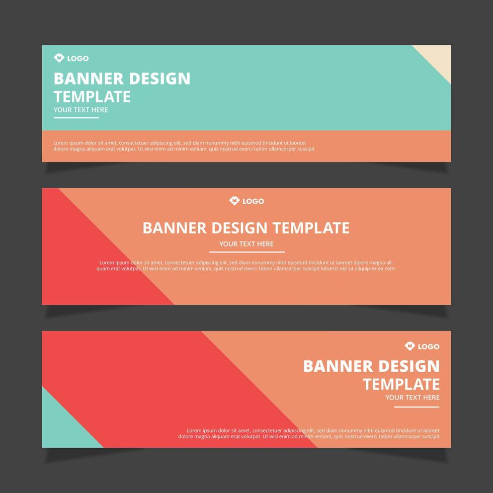 Set of modern abstract vector banners design. Template ready for use in web or print design.