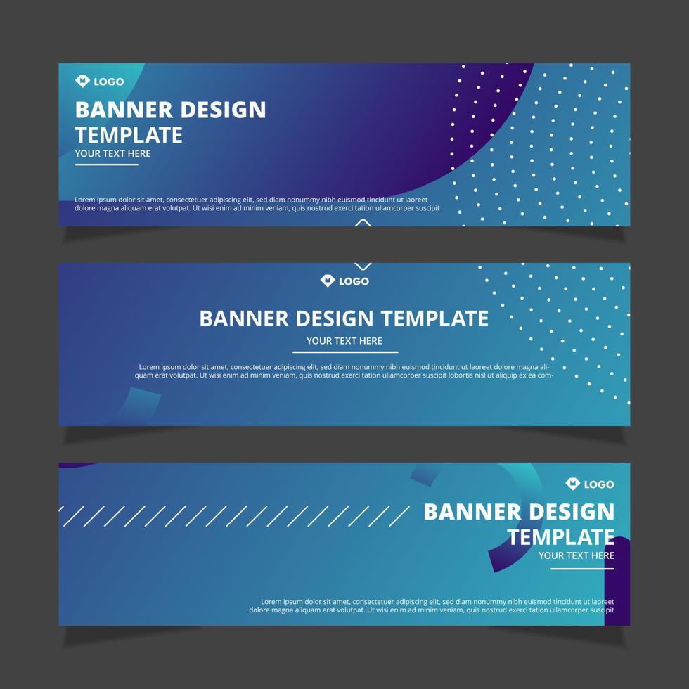 Set of modern abstract vector banners design. Template ready for use in web or print design.