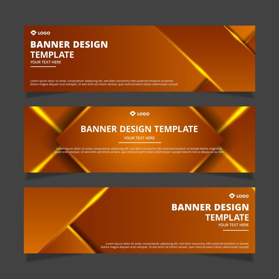 Set of creative modern abstract vector business banners design. Template ready for use in web or print design.