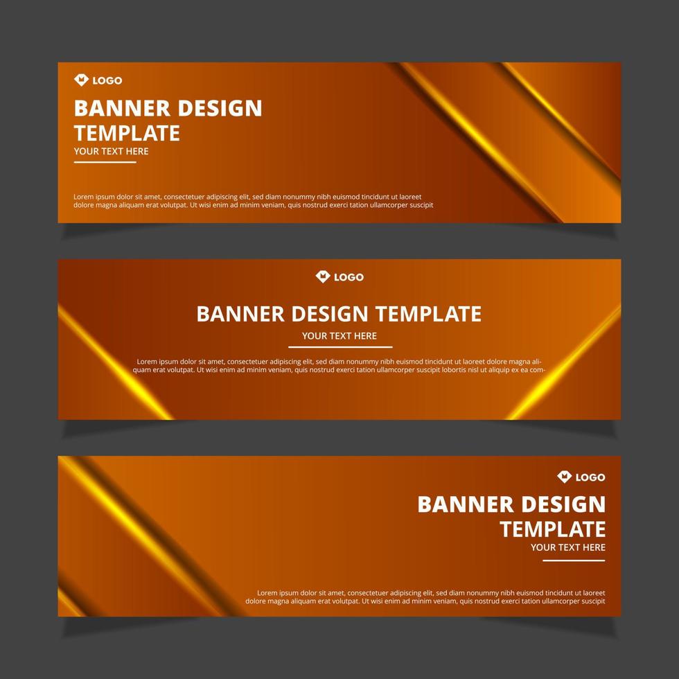 Set of creative modern abstract vector business banners design. Template ready for use in web or print design.