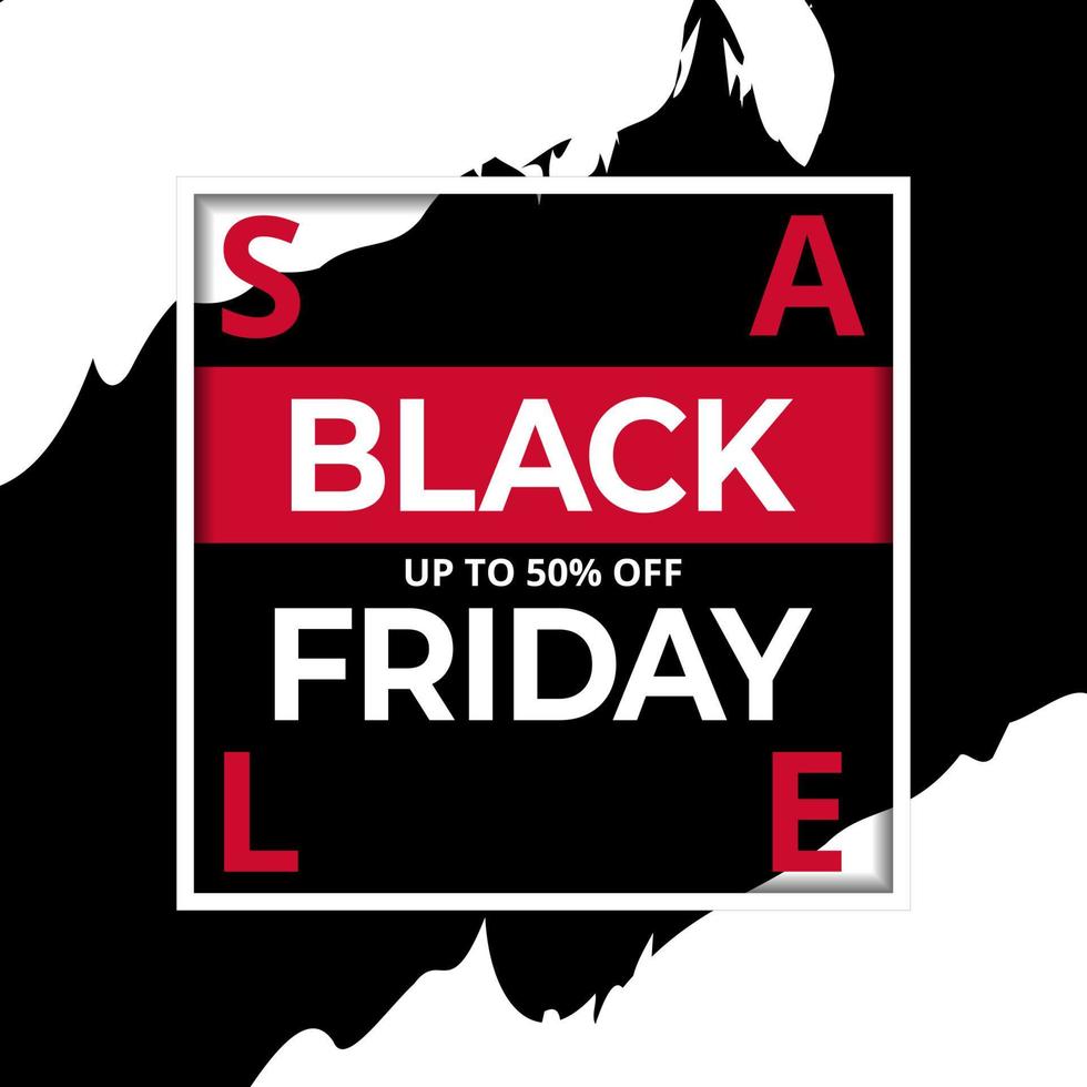 black friday sale social media post banner vector