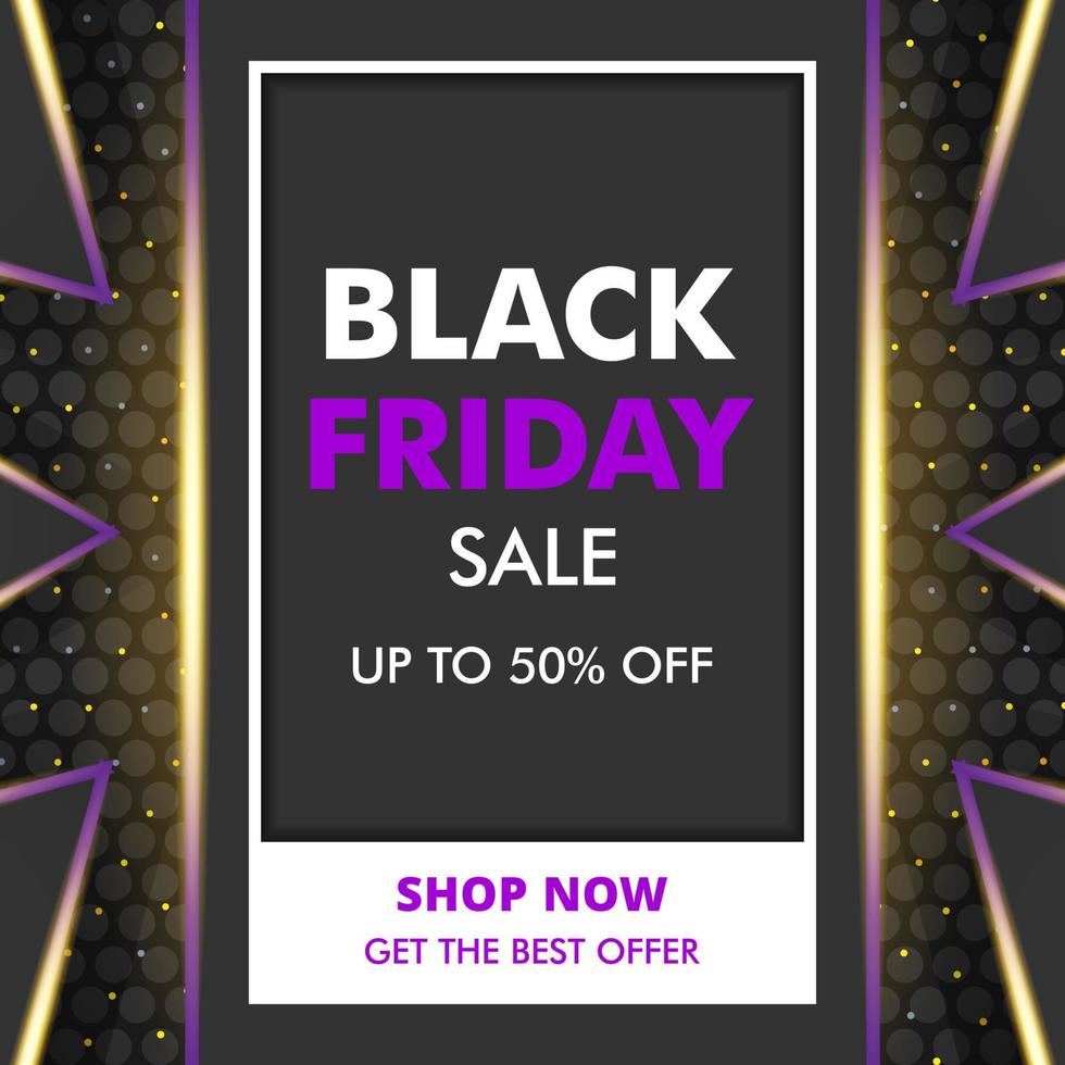modern abstract black friday sale banner vector